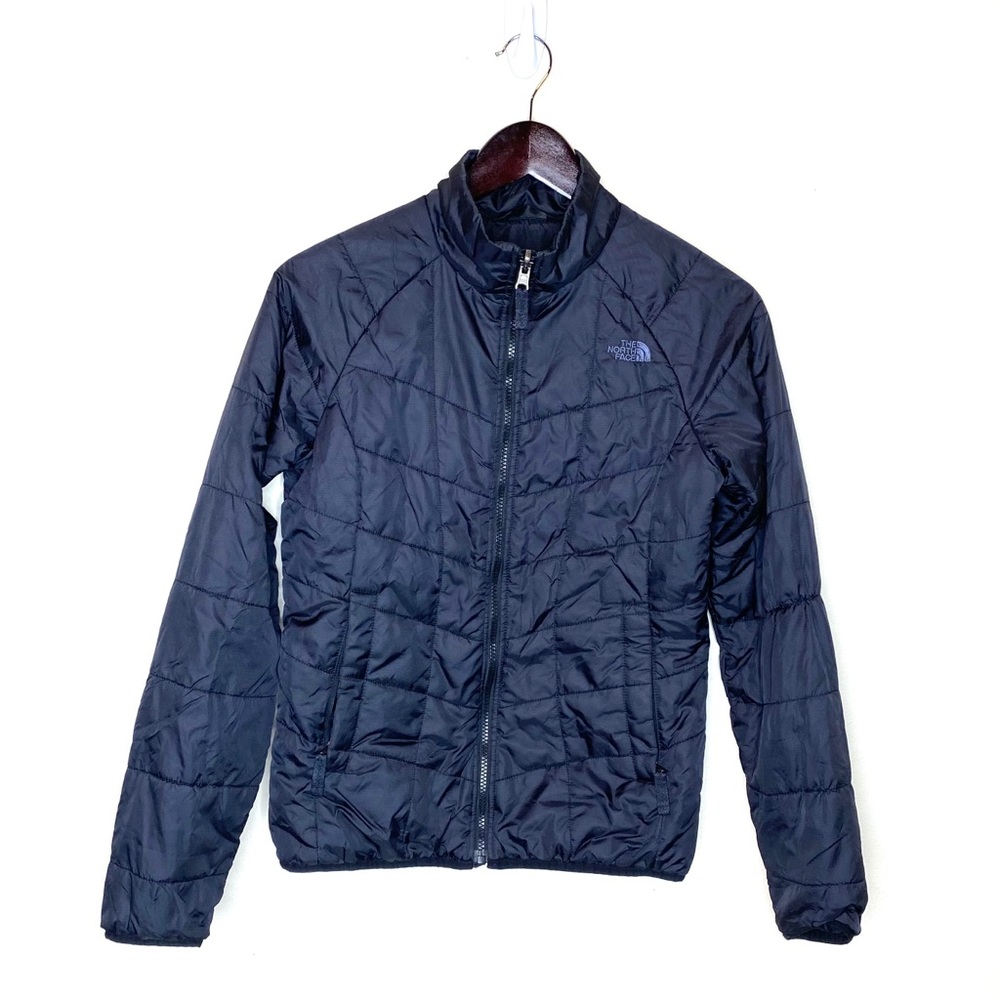 North Face Black Zip Up Puffer Jacket